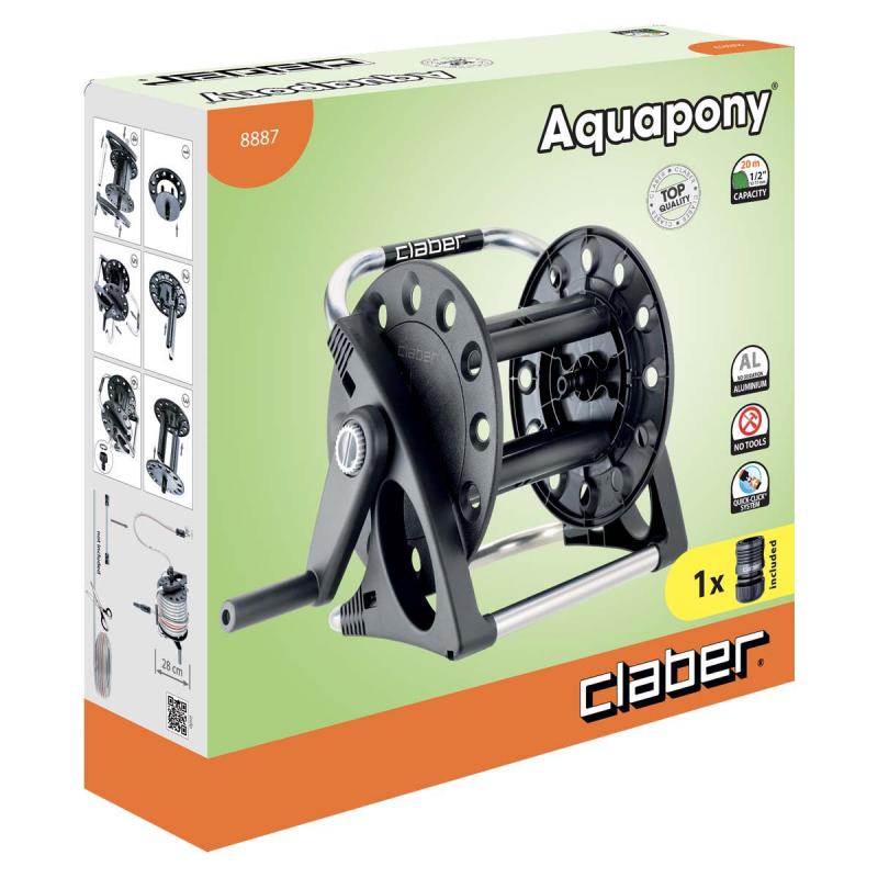 Катушка для шланга Claber 8887 Aquapony 1/2 - 20 м (81864) 4