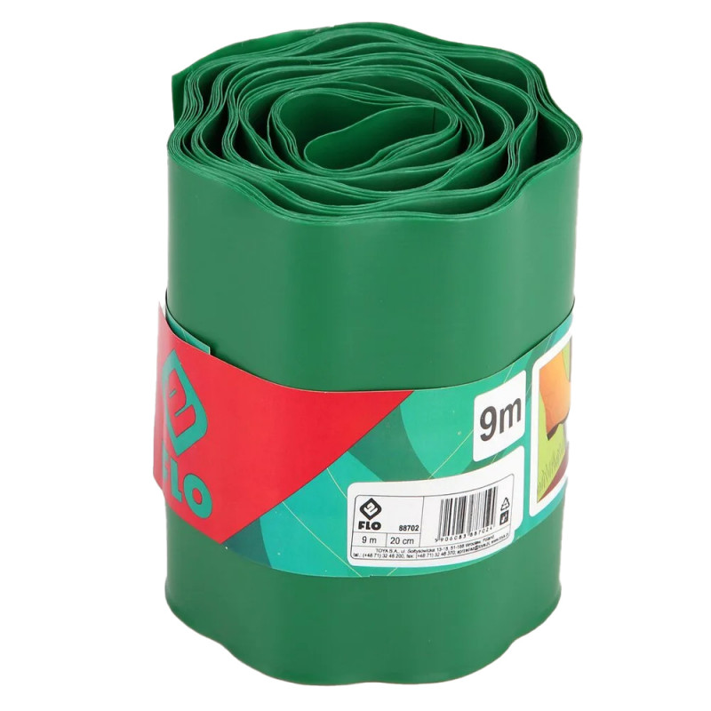 Бордюрна стрічка для газону FLO 9 м / 20 см, зелена (88702) 1
