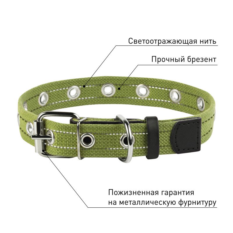 Нашийник для собак Collar з бавовняної стрічки, безрозмірний, 25 мм/52 см (6755) 3