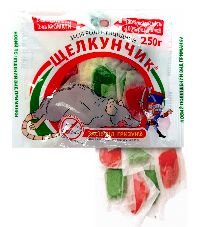 Родентициди Лускунчик від гризунів, тісто, 250 г 1