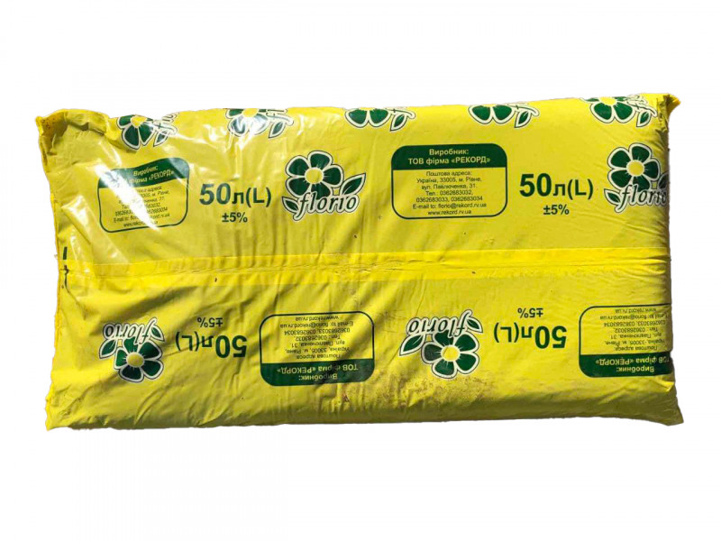 Торф Florio (Флорио) верховой, кислый, 50 л 2
