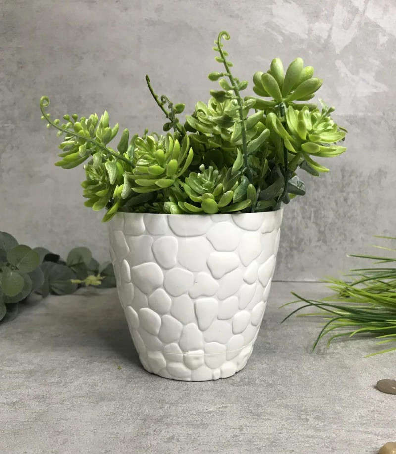 Горшок для цветов Elif Камни, серый, 4 л (445-5) 2