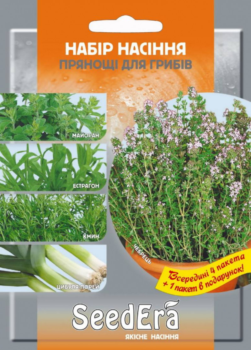 Набір насіння Прянощі до грибів Seedera, 2.3 г 1