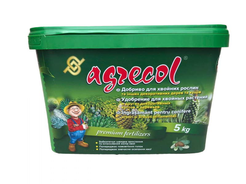Комплексне мінеральне добриво для хвойних рослин Agrecol NPK 14.14.21, 5 кг (30234)