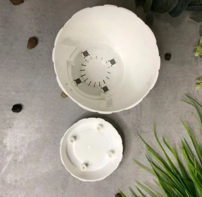 Горщик для квітів Elif Камені 0,75л білий, 441-0 3