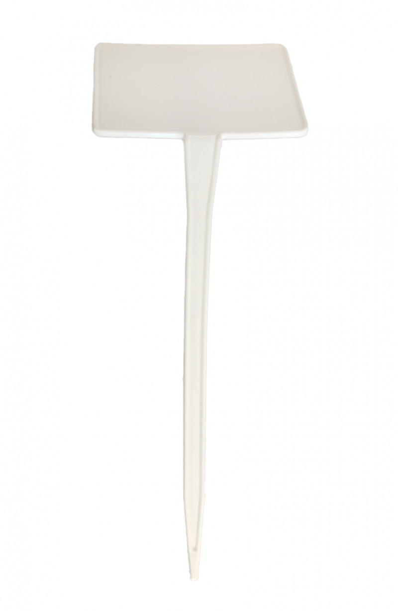 Табличка садова під маркування, М200, 10шт, 8.3х5.5х20см, біла 1