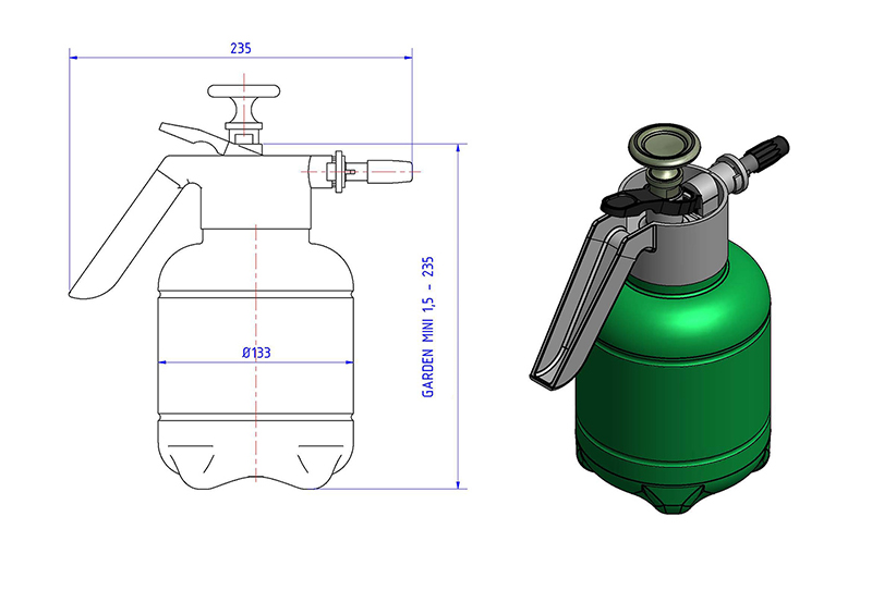 Обприскувач Garden Mini, 1.5л 2
