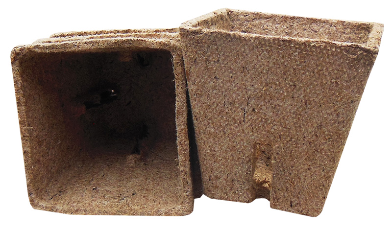 Стаканчик торф'яної квадратний Jiffy (Джиффі), 6x6см, 10шт, TM ROSLA (Росла) 3