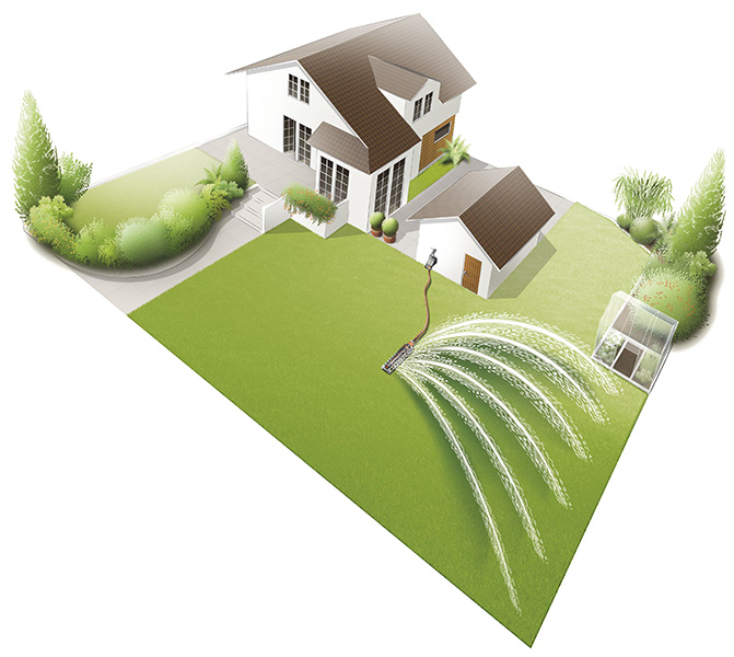 Дощуватель Aquazomm 350/2, Gardena, 01975 3