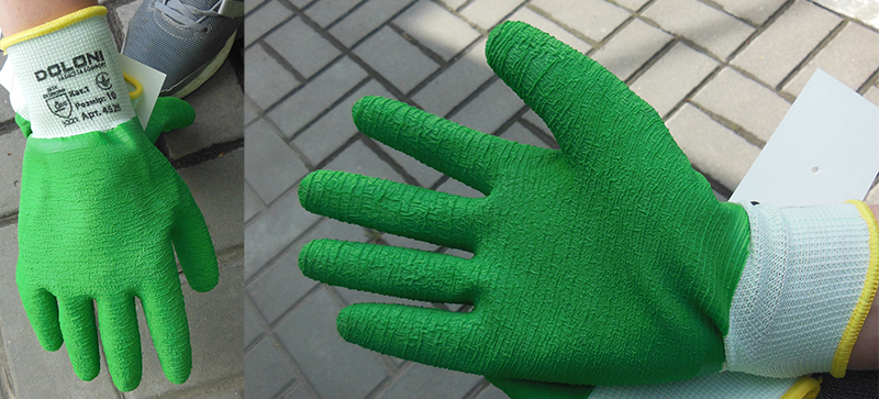Перчатки латексные с полным обливом ладони, Doloni, 4526 2
