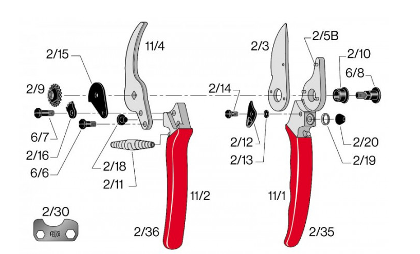 Лезо Felco 11/4 для секатора Felco 11 3