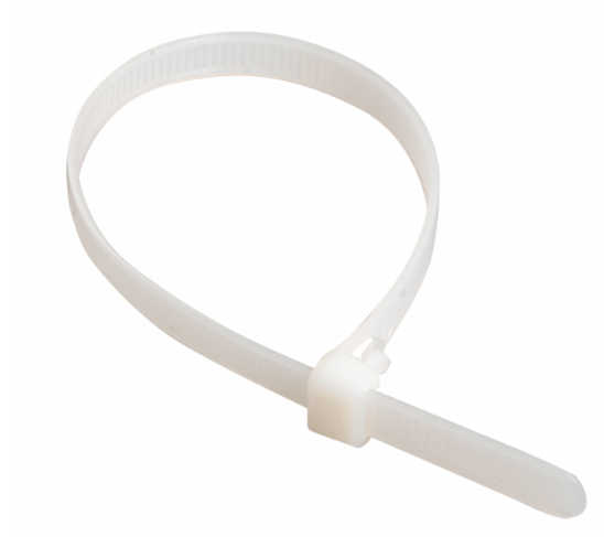 Хомут нейлоновый, белый, 3,6х300мм, 100шт, TM Sigma 2
