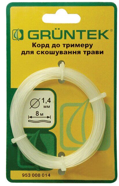 Струна для тріммера 1.4 мм, 8м, Gruntek, 953008014 2