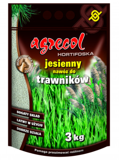 Комплексне добриво для газону NPK 0.8.30, 3 кг, Agrecol Hortifoska (Хортіфоска) Осінь, 629