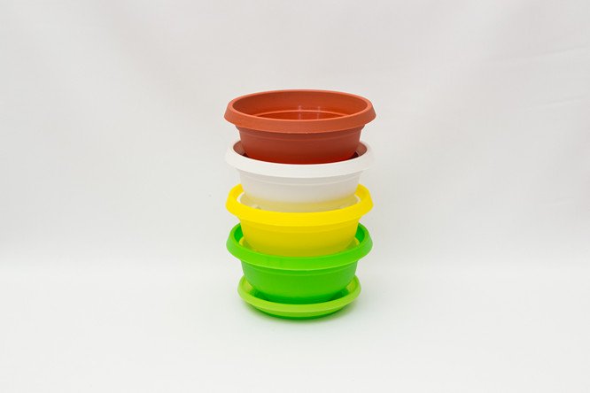 Горщик Фіалка з піддоном, D145, 0.6 л, 145х70х70, салатовий 3