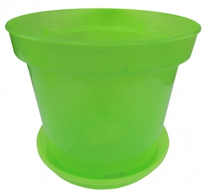 Горщик з піддоном для орхідей, D190, 2.5 л, 190х135х155, салатовий