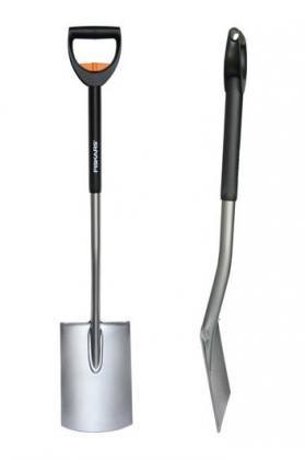 Лопата Фискарс, садовая, с закругленным лезвием, 131310, Fiskars