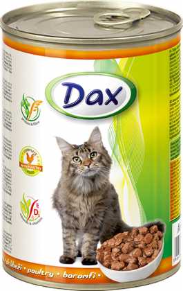 Влажный корм для кошек Dax с птицей, 415г