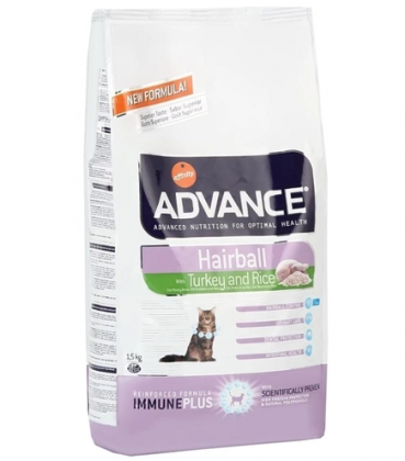 Едванс для котів виведення шерсті Індичка і рис Advance