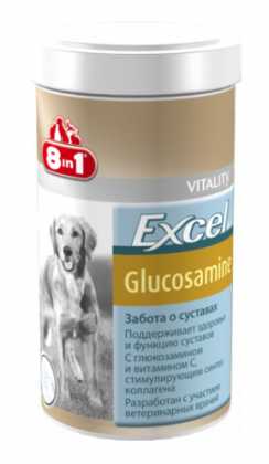 Витамины для собак 8in1 Excel Glucosamine, 110табл.
