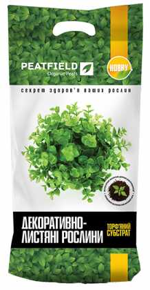 Субстрат для декоративно-листяних рослин, 10л, Peatfield (Пітфілд)