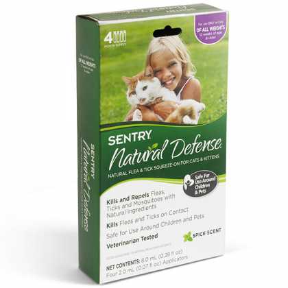Sentry Natural Defense СЕНТРИ НАТУРАЛЬНА ЗАХИСТ краплі від бліх та кліщів для кішок і кошенят усіх порід