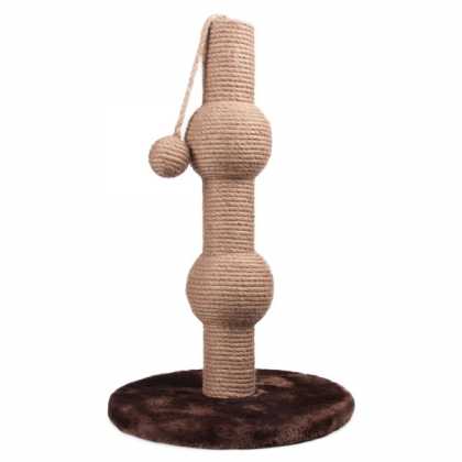 Когтеточка для котов Flamingo Curvy Scratching, столбик, драпак, 30х30х49см