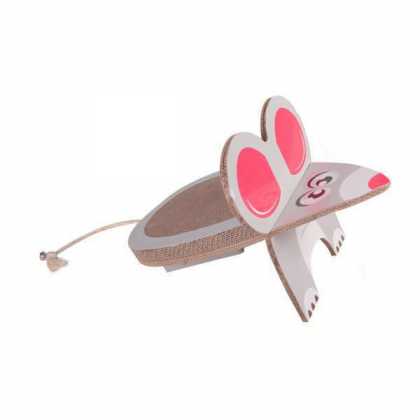 Когтеточка для котов Flamingo Mouse Scratching Board, наклонная, гофрокартон, 45х29х29см