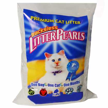 Кварцевый наполнитель для туалетов котов Litter Pearls TrackLess, 9.07кг