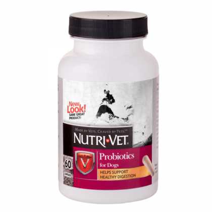 Пробиотики для собак Nutri-Vet Probiotics, 60капсул