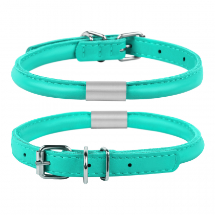 347713 Нашійнік CoLLaR GLAMOUR круглий з адресніком (діаметр 10мм, довжина 39-47 см) ментолові