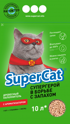 СУПЕР КІТ з ароматизатором 3кг (зелений),3551