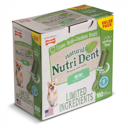 84269 Nylabone NUTRI DENT NATURAL CHICKEN S ласощі для чищення зубів собак 7 кг, курки 1 шт