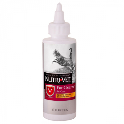 99856 Nutri-Vet ЧИСТІ ВУХА (Ear Cleanse) вушні краплі для котів, 118 мл.
