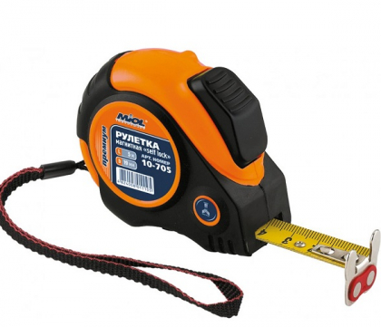 Рулетка Міол магніт. self lock обрезинен. з друхстор. стрічкою 5м PREMIUM 1/12/1