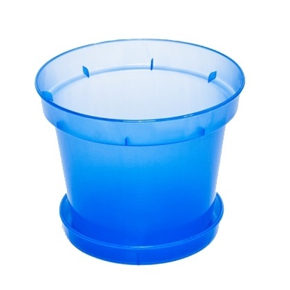 Горщик з піддоном, для орхідей, D130, 0.9 л, 130х90х110, синій