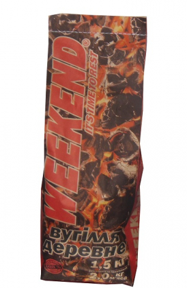 Вугілля деревне ТМ Weekend, 1,5 кг