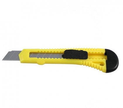 Ніж універсальний, пластиковий корпус, 18мм, ТМ СТАЛЬ, 49384
