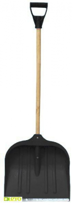 Лопата снігоприбиральна ABC, з дерев'яним держаком в комплекті, 395х395мм., 6923