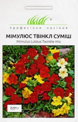 Насіння мімулюса Твінкл суміш, 0.01 г, Hem, Голландія, Насіння квітів Pro seeds