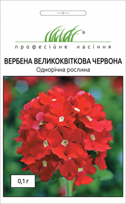 Насіння вербени крупноквіткової червоної, 0.1 г, Hem, Голландія, Насіння квітів Pro seeds