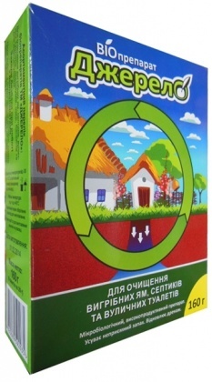 Биодеструктор для туалетов и выгребных ям Джерело, 160г