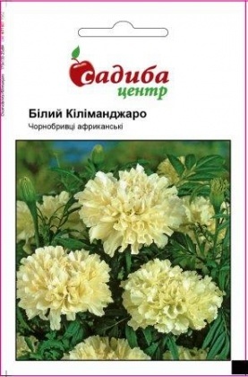 Насіння чорнобривців Білий Кіліманджаро, 0.1 г, Hem, Голландія, Садиба Центр