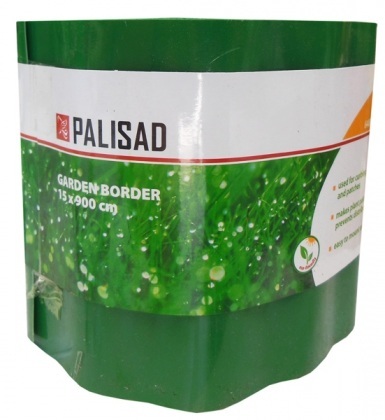 Бордюр садовий (зелений), 15см х 9м, Palisad, 644818