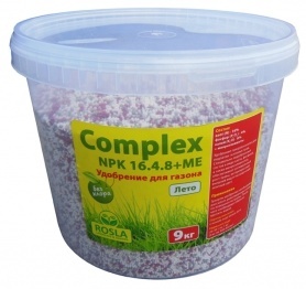 Комплексне мінеральне добриво для газону Complex (Комплекс), 9кг, NPK 16.4.8+ME, Літо, TM ROSLA (Росла)