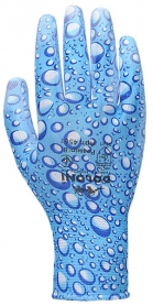Рукавички для садових робот з поліуретановим покриттям, сині, Doloni, 4561