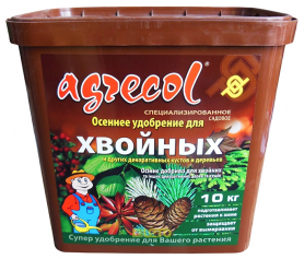Комплексное минеральное удобрение Agrecol Осень (Агрекол) для хвойных растений NPK 0.0.25, 10 кг (30247)