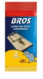 Дерев'яна мишоловка, 2шт, BROS 1