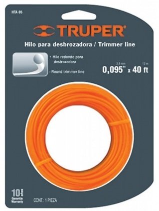 Струна для тріммера 2.4 мм, 12м кругла, Truper, НТА-95