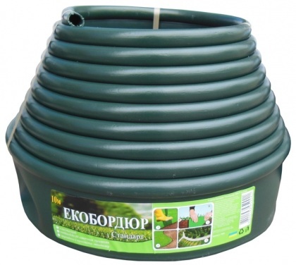 Бордюрна стрічка Экобордюр стандарт (зелена), 11см х 10м